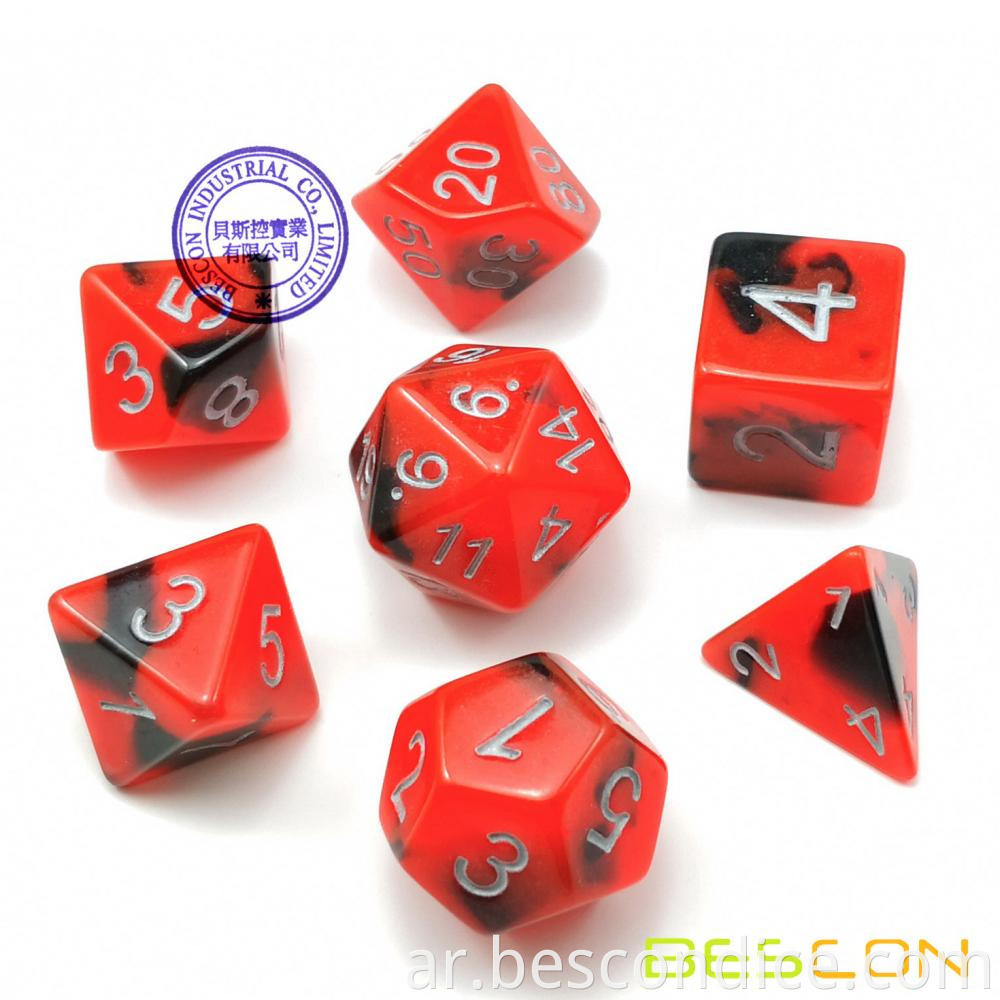 Hot Rocks Glowing Dnd Dice Set 2